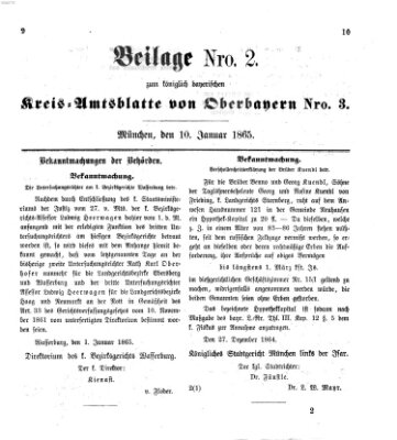 Königlich-bayerisches Kreis-Amtsblatt von Oberbayern (Münchner Intelligenzblatt) Dienstag 10. Januar 1865