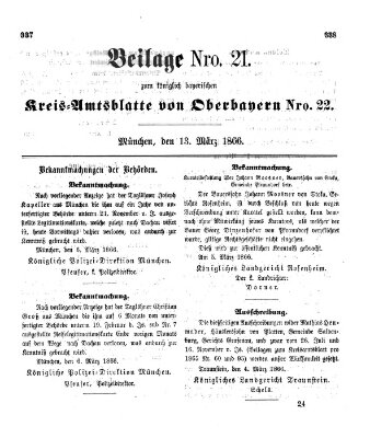 Königlich-bayerisches Kreis-Amtsblatt von Oberbayern (Münchner Intelligenzblatt) Dienstag 13. März 1866