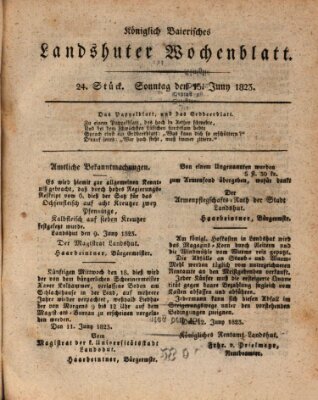 Landshuter Wochenblatt Sonntag 15. Juni 1823