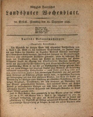 Landshuter Wochenblatt Sonntag 14. Dezember 1823