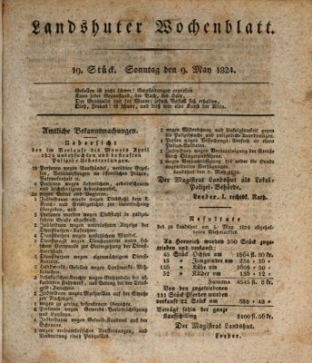 Landshuter Wochenblatt Sonntag 9. Mai 1824