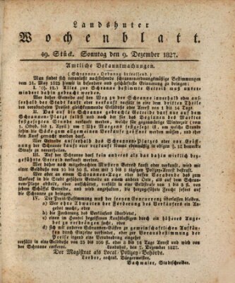 Landshuter Wochenblatt Sonntag 9. Dezember 1827