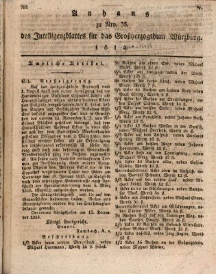 Königlich-baierisches Intelligenzblatt für das Großherzogthum Würzburg (Würzburger Intelligenzblatt) Samstag 24. Dezember 1814