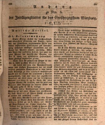 Königlich-baierisches Intelligenzblatt für das Großherzogthum Würzburg (Würzburger Intelligenzblatt) Samstag 18. Januar 1817