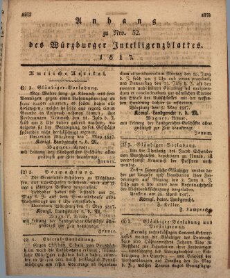 Königlich-baierisches Intelligenzblatt für das Großherzogthum Würzburg (Würzburger Intelligenzblatt) Dienstag 13. Mai 1817