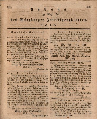 Königlich-baierisches Intelligenzblatt für das Großherzogthum Würzburg (Würzburger Intelligenzblatt) Dienstag 3. Juni 1817