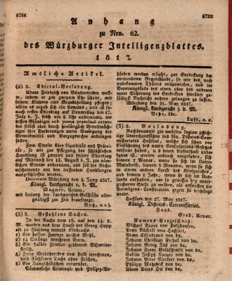 Königlich-baierisches Intelligenzblatt für das Großherzogthum Würzburg (Würzburger Intelligenzblatt) Donnerstag 12. Juni 1817