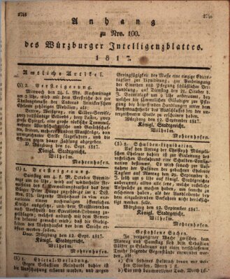 Königlich-baierisches Intelligenzblatt für das Großherzogthum Würzburg (Würzburger Intelligenzblatt) Donnerstag 18. September 1817