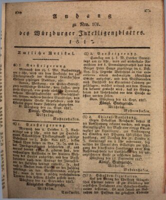 Königlich-baierisches Intelligenzblatt für das Großherzogthum Würzburg (Würzburger Intelligenzblatt) Samstag 20. September 1817