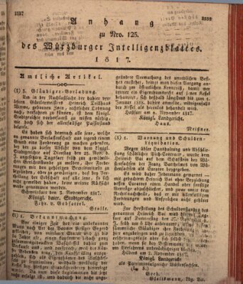 Königlich-baierisches Intelligenzblatt für das Großherzogthum Würzburg (Würzburger Intelligenzblatt) Dienstag 18. November 1817