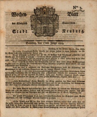 Wochenblatt der Königlich Baierischen Stadt Neuburg (Neuburger Wochenblatt) Samstag 17. Januar 1824