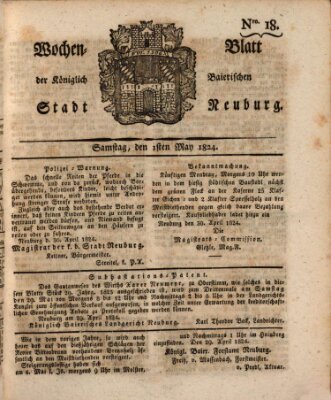 Wochenblatt der Königlich Baierischen Stadt Neuburg (Neuburger Wochenblatt) Donnerstag 1. Mai 1834