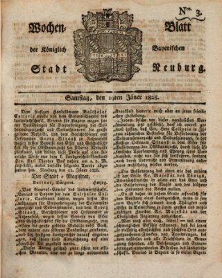 Wochenblatt der Königlich Baierischen Stadt Neuburg (Neuburger Wochenblatt) Samstag 19. Januar 1828