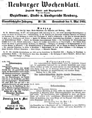 Neuburger Wochenblatt Sonntag 8. Mai 1864