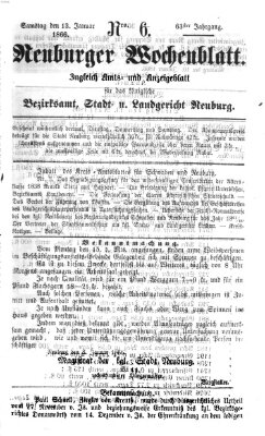 Neuburger Wochenblatt Samstag 13. Januar 1866