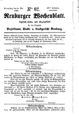 Neuburger Wochenblatt Donnerstag 24. Mai 1866