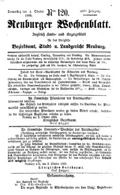 Neuburger Wochenblatt Donnerstag 4. Oktober 1866