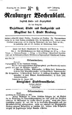 Neuburger Wochenblatt Samstag 19. Januar 1867