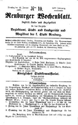 Neuburger Wochenblatt Dienstag 22. Januar 1867