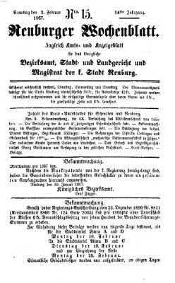 Neuburger Wochenblatt Samstag 2. Februar 1867