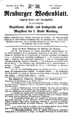 Neuburger Wochenblatt Samstag 9. März 1867