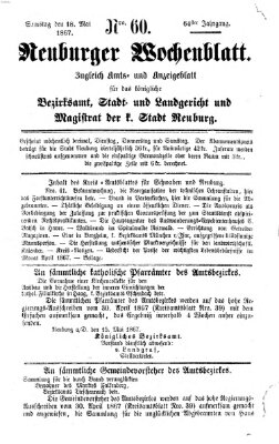 Neuburger Wochenblatt Samstag 18. Mai 1867