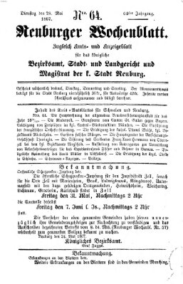 Neuburger Wochenblatt Dienstag 28. Mai 1867