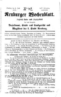 Neuburger Wochenblatt Dienstag 9. Juli 1867