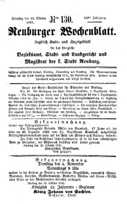 Neuburger Wochenblatt Dienstag 29. Oktober 1867