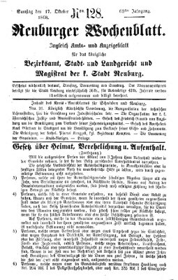 Neuburger Wochenblatt Samstag 17. Oktober 1868