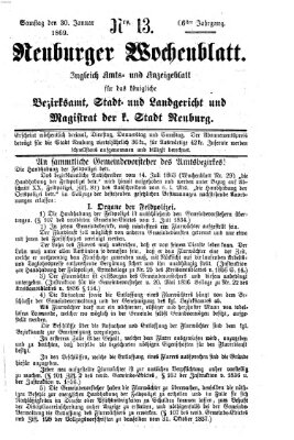 Neuburger Wochenblatt Samstag 30. Januar 1869