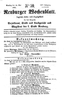 Neuburger Wochenblatt Samstag 15. Mai 1869