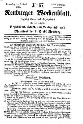 Neuburger Wochenblatt Donnerstag 3. Juni 1869