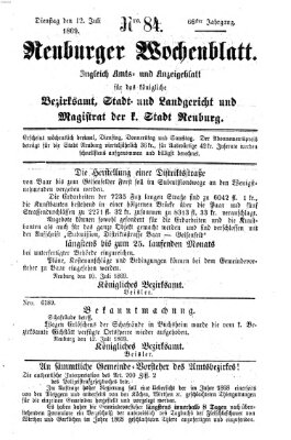 Neuburger Wochenblatt Montag 12. Juli 1869