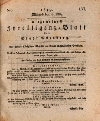 Allgemeines Intelligenz-Blatt der Stadt Nürnberg Mittwoch 12. Mai 1819