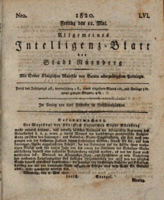 Allgemeines Intelligenz-Blatt der Stadt Nürnberg Freitag 12. Mai 1820