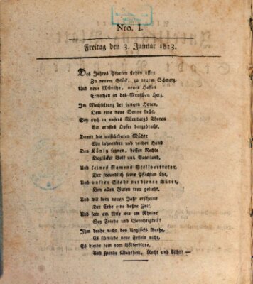 Allgemeines Intelligenz-Blatt der Stadt Nürnberg Freitag 3. Januar 1823