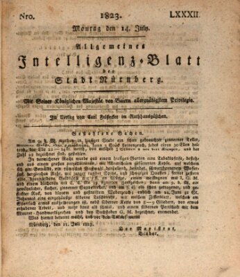 Allgemeines Intelligenz-Blatt der Stadt Nürnberg Montag 14. Juli 1823