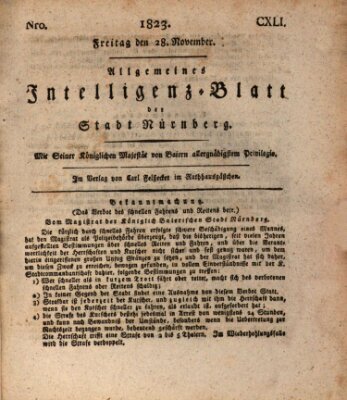 Allgemeines Intelligenz-Blatt der Stadt Nürnberg Freitag 28. November 1823