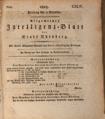 Allgemeines Intelligenz-Blatt der Stadt Nürnberg Freitag 5. Dezember 1823