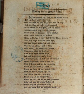 Allgemeines Intelligenz-Blatt der Stadt Nürnberg Montag 2. Januar 1826