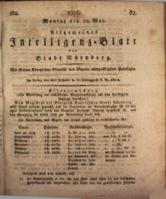 Allgemeines Intelligenz-Blatt der Stadt Nürnberg Montag 28. Mai 1827