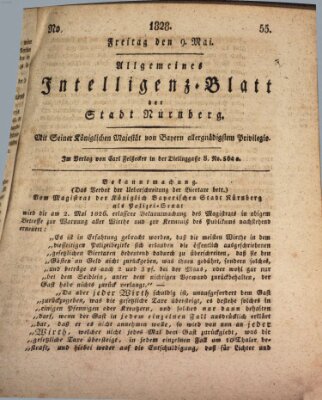 Allgemeines Intelligenz-Blatt der Stadt Nürnberg Freitag 9. Mai 1828