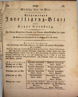 Allgemeines Intelligenz-Blatt der Stadt Nürnberg Montag 12. Mai 1828