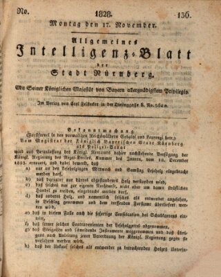 Allgemeines Intelligenz-Blatt der Stadt Nürnberg Montag 17. November 1828