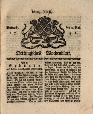 Oettingisches Wochenblatt Mittwoch 18. Mai 1791