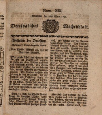 Oettingisches Wochenblatt Mittwoch 6. Mai 1795