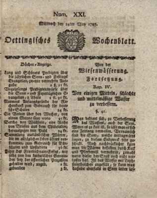 Oettingisches Wochenblatt Mittwoch 24. Mai 1797