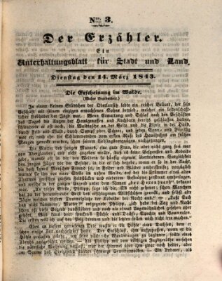 Wochenblatt für das Fürstenthum Oettingen-Spielberg (Oettingisches Wochenblatt) Dienstag 14. März 1843