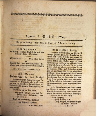 Königlich-baierisches Intelligenzblatt für den Regen-Kreis (Königlich bayerisches Intelligenzblatt für die Oberpfalz und von Regensburg) Mittwoch 6. Januar 1819